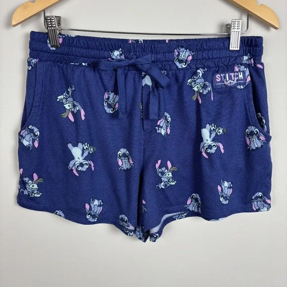 Disney Lilo & Stitch Pajama Set Womens Medium Sleep Shirt Dress Shorts Sleepwear - Picture 4 of 16